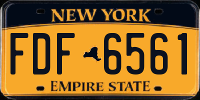 NY license plate FDF6561