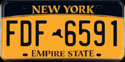 NY license plate FDF6591