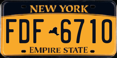 NY license plate FDF6710