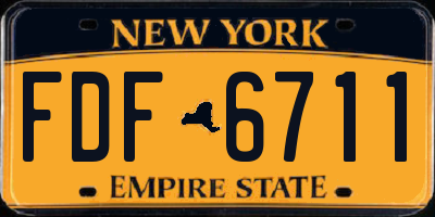 NY license plate FDF6711