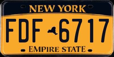 NY license plate FDF6717