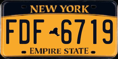 NY license plate FDF6719
