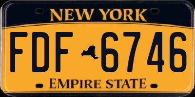 NY license plate FDF6746