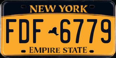 NY license plate FDF6779