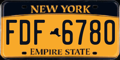 NY license plate FDF6780