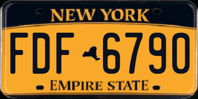 NY license plate FDF6790