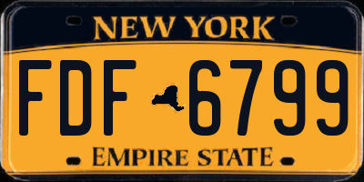 NY license plate FDF6799
