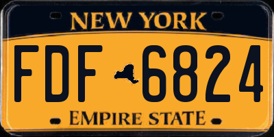NY license plate FDF6824
