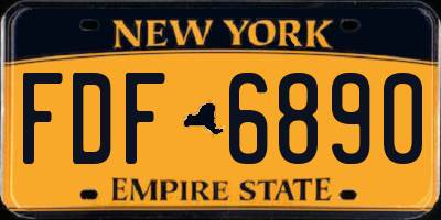 NY license plate FDF6890
