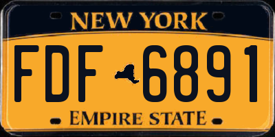 NY license plate FDF6891