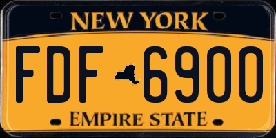 NY license plate FDF6900