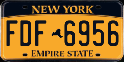 NY license plate FDF6956
