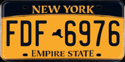 NY license plate FDF6976