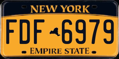 NY license plate FDF6979