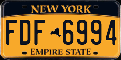 NY license plate FDF6994