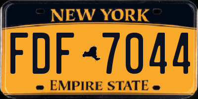 NY license plate FDF7044