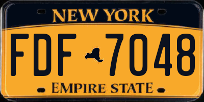 NY license plate FDF7048