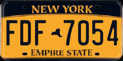 NY license plate FDF7054