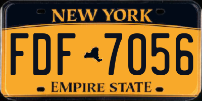 NY license plate FDF7056