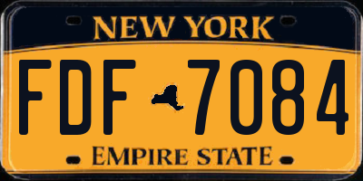 NY license plate FDF7084