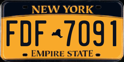 NY license plate FDF7091