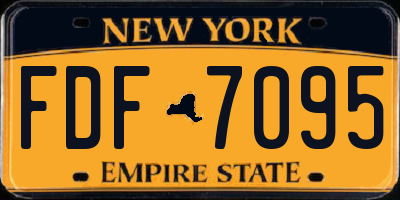 NY license plate FDF7095