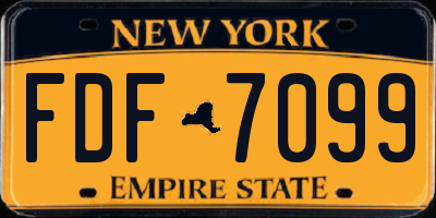 NY license plate FDF7099