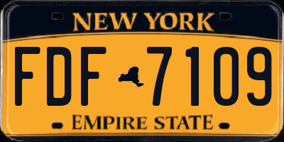 NY license plate FDF7109