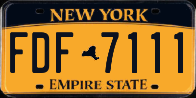 NY license plate FDF7111