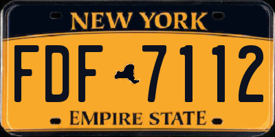 NY license plate FDF7112