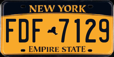 NY license plate FDF7129