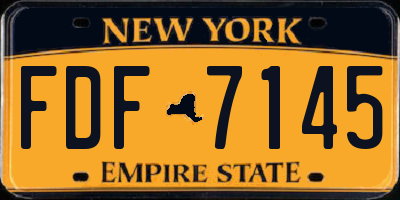 NY license plate FDF7145