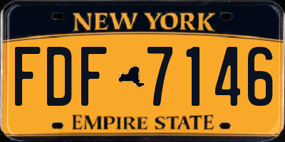 NY license plate FDF7146