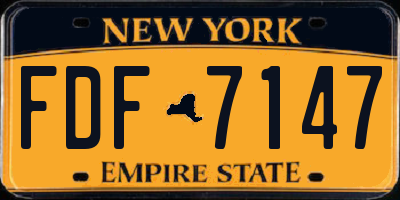 NY license plate FDF7147