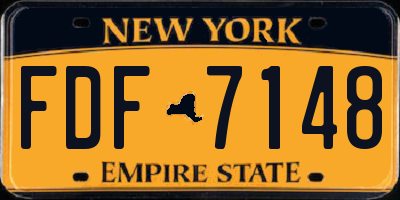NY license plate FDF7148