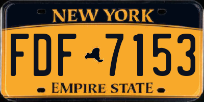 NY license plate FDF7153