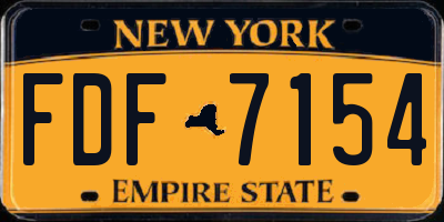 NY license plate FDF7154