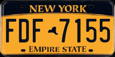 NY license plate FDF7155
