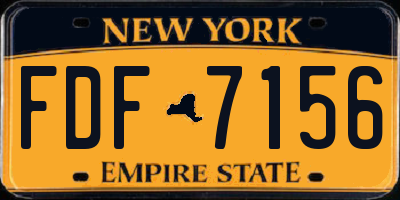NY license plate FDF7156