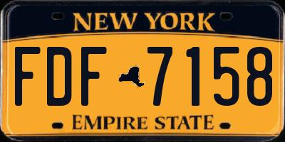 NY license plate FDF7158