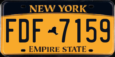 NY license plate FDF7159
