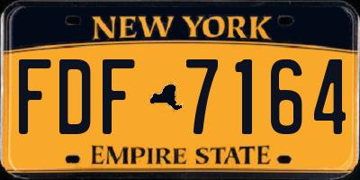 NY license plate FDF7164