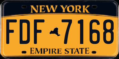 NY license plate FDF7168