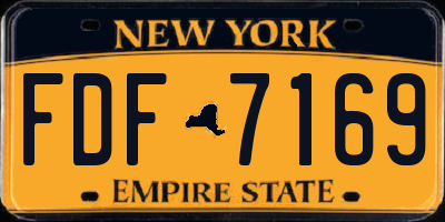 NY license plate FDF7169