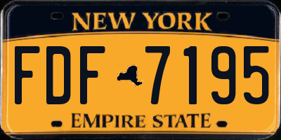 NY license plate FDF7195