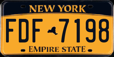 NY license plate FDF7198