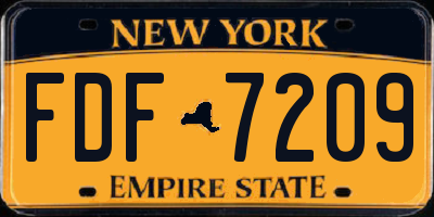 NY license plate FDF7209