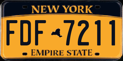 NY license plate FDF7211