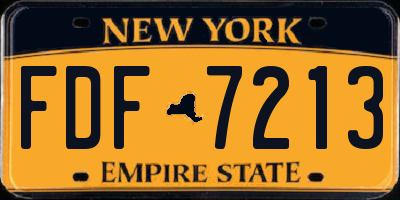 NY license plate FDF7213