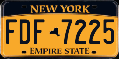 NY license plate FDF7225